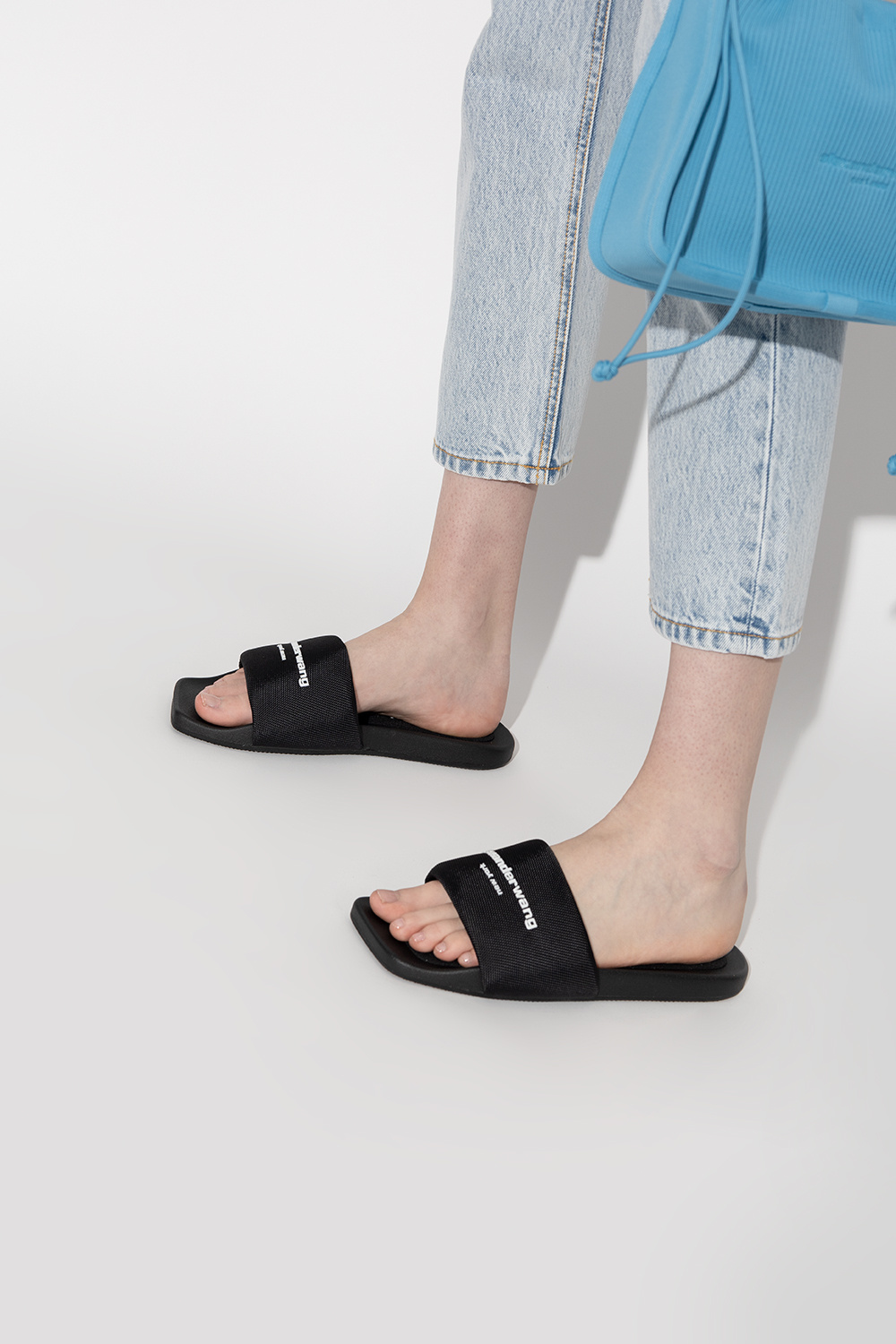 Alexander Wang Slides with logo Women s Shoes Vitkac